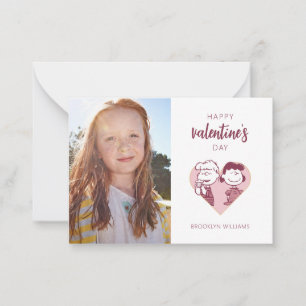 Peanuts   Valentinstag   Schroeder & Lucy Mitteilungskarte