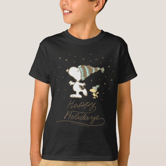 Peanuts Winter Skating T Shirt  (Vorderseite)