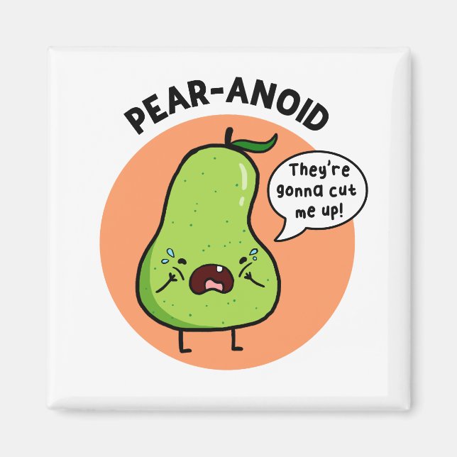 Pear-anoid Fruchtpear Pun Magnet (Vorne)