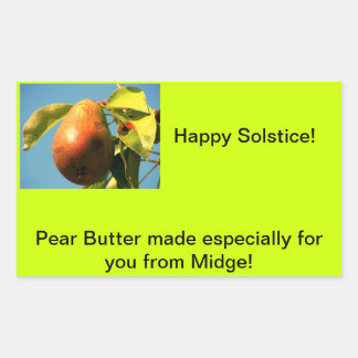 Pear Butter Jam Label Rechteckiger Aufkleber
