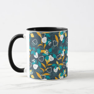 Pear Frucht Pflanze in Schwarz-Farbmuster Tasse