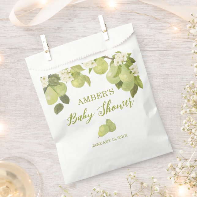 Pear Fruit Baby Dusche Geschenktütchen (Ausgeschnitten)