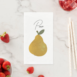 Pear Fruit Illustration Serviette