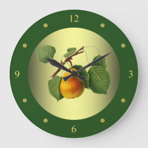 Pear ~ Giorgio Gallesio ~ Botanical Fruit ~ Große Wanduhr