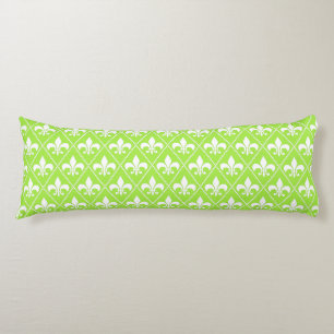 Pear Green Fleur de Lys Seitenschläferkissen