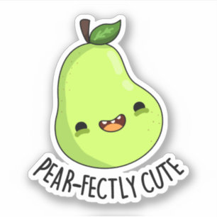 Pear-Niedliche Fruchtpear Pun Aufkleber