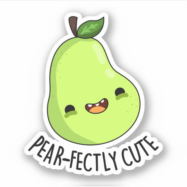 Pear-Niedliche Fruchtpear Pun Aufkleber (Vorderseite)