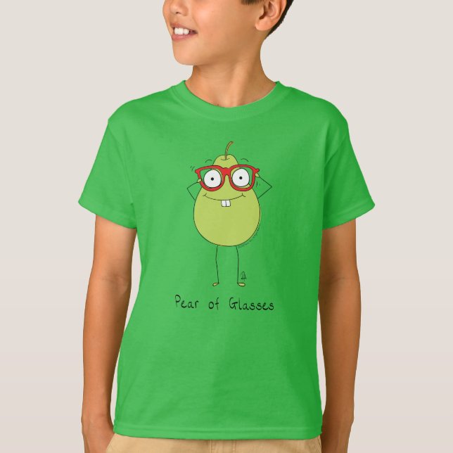 Pear of Glasses Funny & mignon T-shirt garçon (Devant)