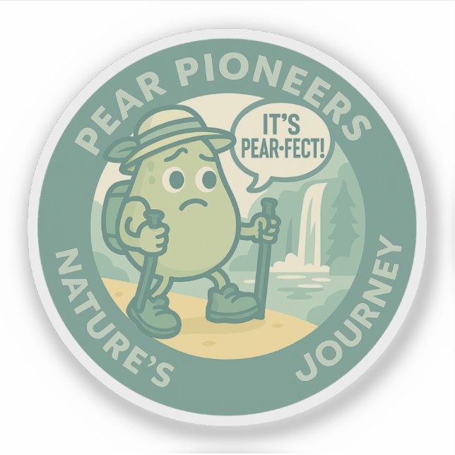 Pear Pioneers Nature's Journey Aufkleber (Vorderseite)