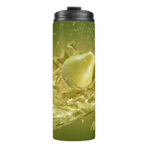 Pear Splash individuelle Name tummeln Thermosbecher