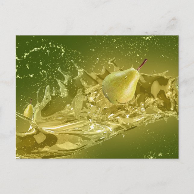 Pear Splash Postkarte (Vorderseite)