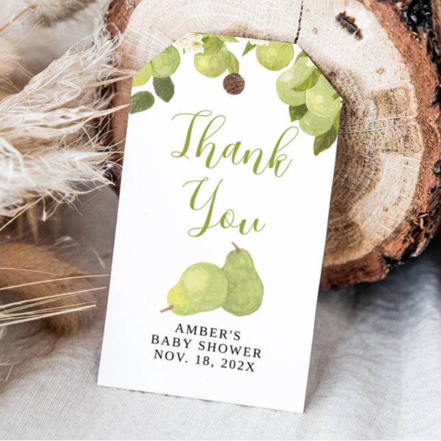 Pear Theme Bevorzugung Geschenkanhänger (Von Creator hochgeladen)