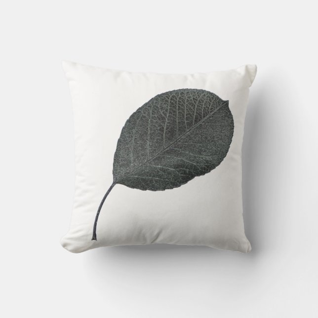 Pear Tree Gray Leaf Textur Kissengewirr Kissen Kis (Vorderseite)