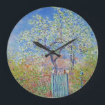 Pear Tree in Blume - Claude Monet Große Wanduhr<br><div class="desc">Pear Tree in Blume - Claude Monet</div>