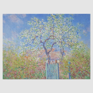 Pear Tree in Blume - Claude Monet Seidenpapier