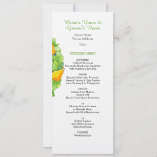 Pear Tree Wedding Menu Einladung