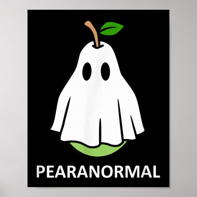 Pearanormal Cute Ghost Pear Halloween Costume Funn Poster (Vorne)