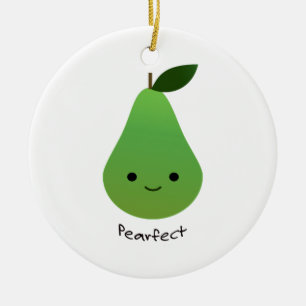 Pearfect Niedlich Kawaii Pear Keramik Ornament