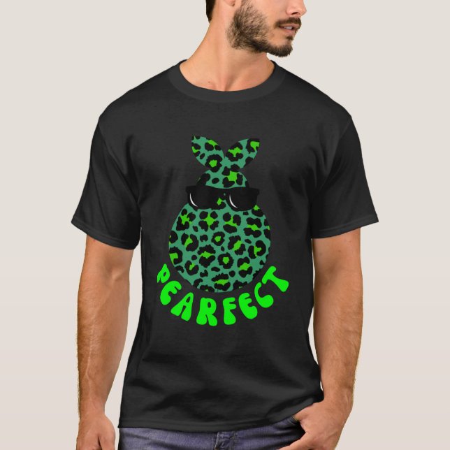 PEARFECT  Pear Fruit Pun Leopard Cheetah Print T-Shirt (Vorderseite)