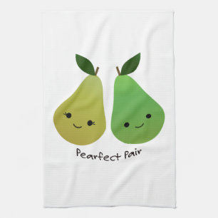 Pearfect Pear Kawaii Birnen Geschirrtuch