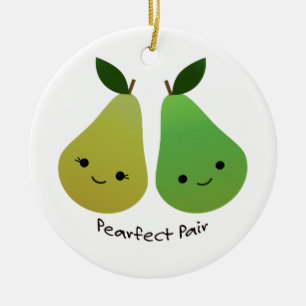 Pearfect Pear Kawaii Birnen Keramik Ornament