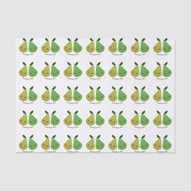 Pearfect Pear Kawaii Birnen Seidenpapier (Vorderseite)