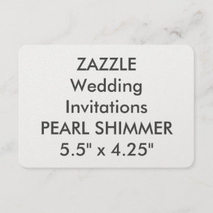PEARL 110lb 5,5 pouces x 4,2 invitations de mariag