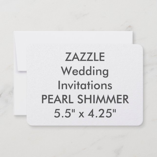 PEARL 110lb 5,5" x 4,2 Einladungen für Hochzeiten (Vorderseite)