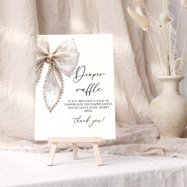 Pearl and Bow Girl Duschkabine Windelwindeln Poster (Von Creator hochgeladen)