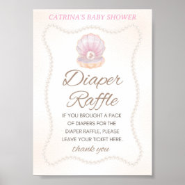 Pearl Baby Shower Spiel Schild