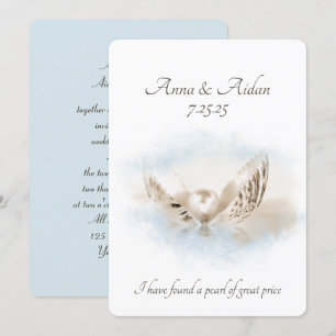 Pearl bei Seashell Wedding Einladung