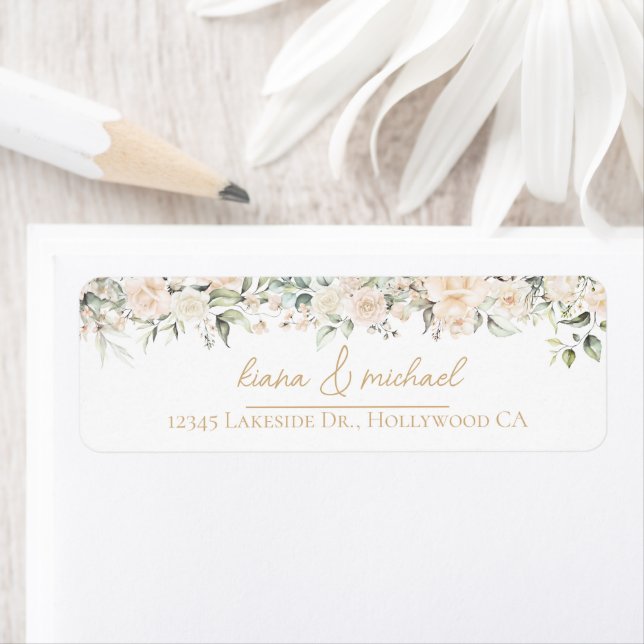 Pearl Blush Bloral Wedding Border Names ID989 (Insitu)