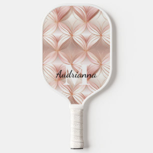 Pearl Blush Pink Rose Gold Abstrakt Pickleball Schläger