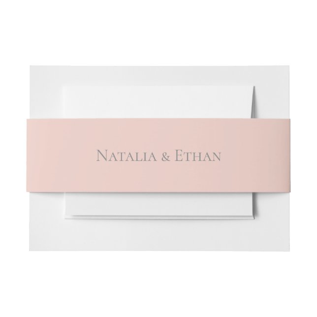 Pearl Blush Wedding Einladungsbanderole (Vorderseite Beispiel)