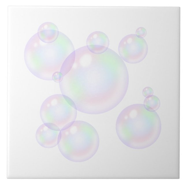Pearl Bubble Bathroom Wall Art Fliese (Vorderseite)