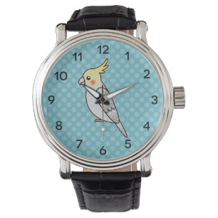 Pearl Cartoon Cockatiel Parrot Bird Armbanduhr
