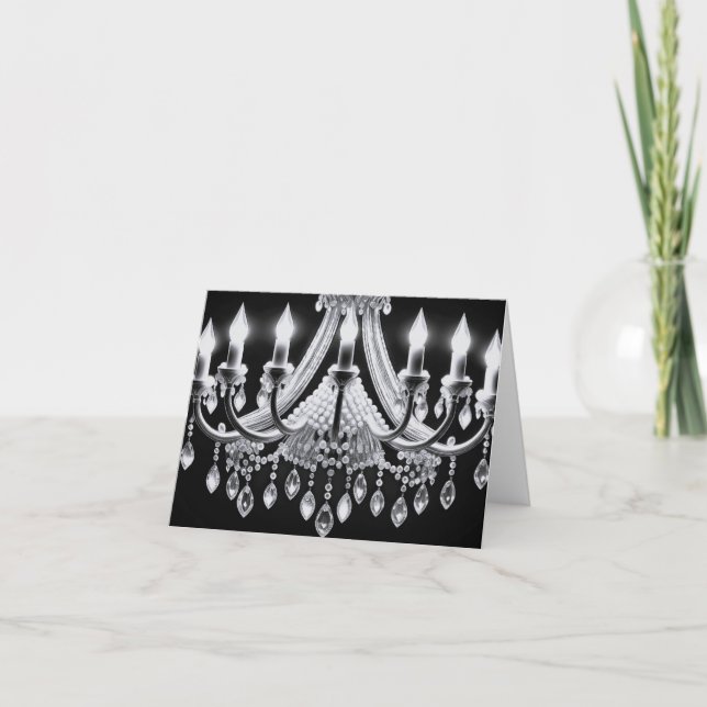 Pearl Chandelier Dankeskarte (Vorderseite)