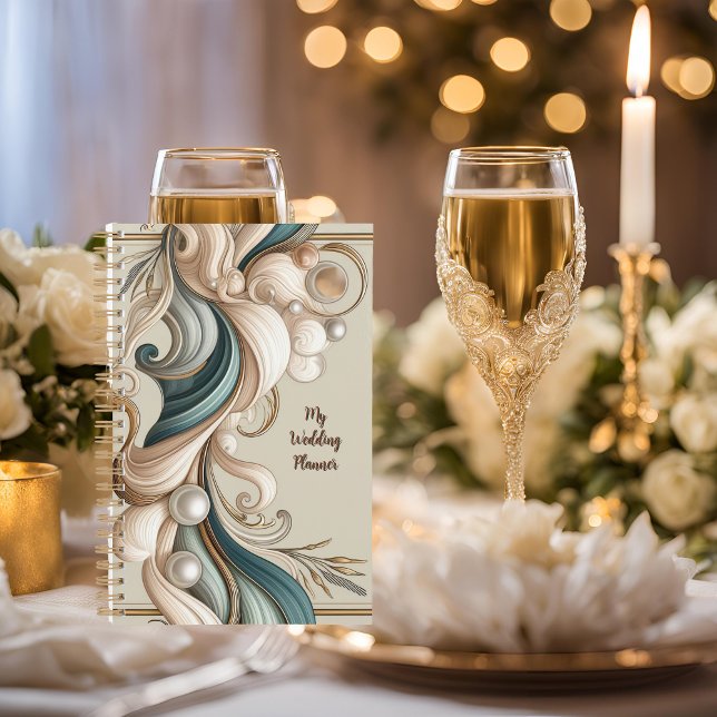 Pearl Coast Elegance Minimalistischer Hochzeitspla Planer (Von Creator hochgeladen)