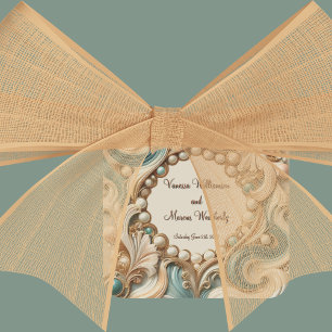 Pearl Coast Eleganz Verpackungsaufkleber Quadratischer Aufkleber