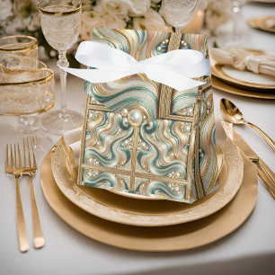Pearl Coast Eleganz Wellen Gefallen Box Geschenkschachtel