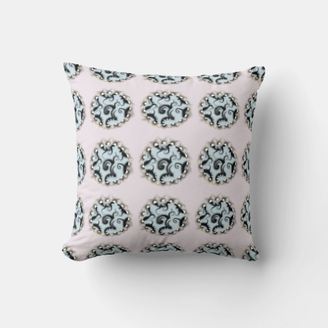 Pearl Damask Dot Throw Kissen (Vorderseite)