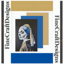 Pearl Earring Skull Vermeer Parody Decoupage L 134