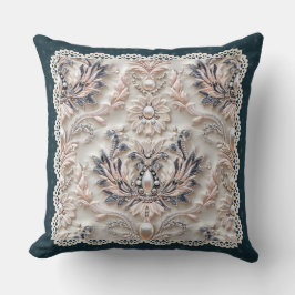 Pearl Elegance: Kristallbestickter Musterwirbel Kissen
