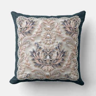 Pearl Elegance: Kristallbestickter Musterwirbel Kissen