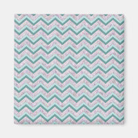 Pearl Floral Aquamarin ZigZag Muster
