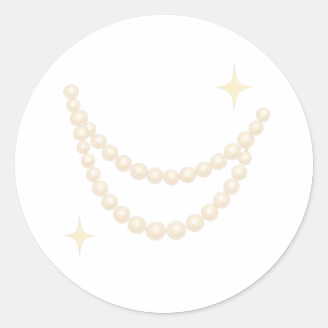 Pearl garland sway runder aufkleber (Vorderseite)