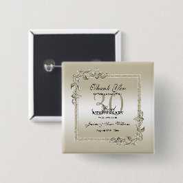 Pearl Gem & Glitzer 30. Hochzeitstag Button