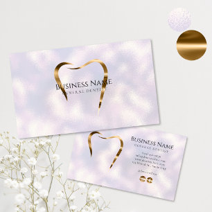 Pearl & Gold Dentist Business Card Visitenkarte