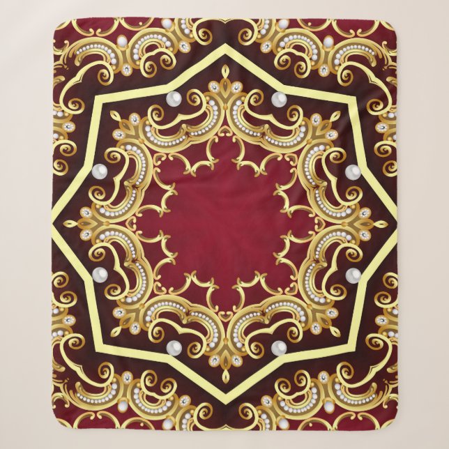 Pearl Gold Frame Illustration Hintergrund Sherpadecke (Vorderseite)