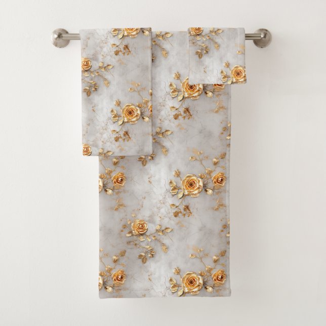 Pearl Gold Roses Floral (En situation)